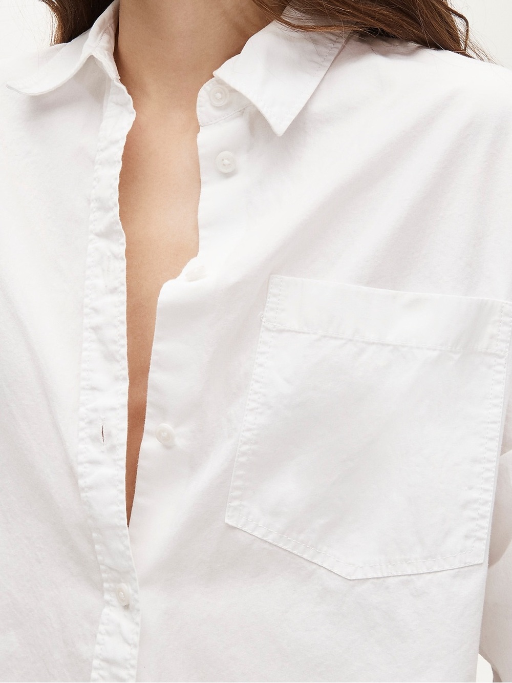 J.Crew White Étienne oversized button-up shirt in lightweight oxford S NWT - Picture 3 of 8